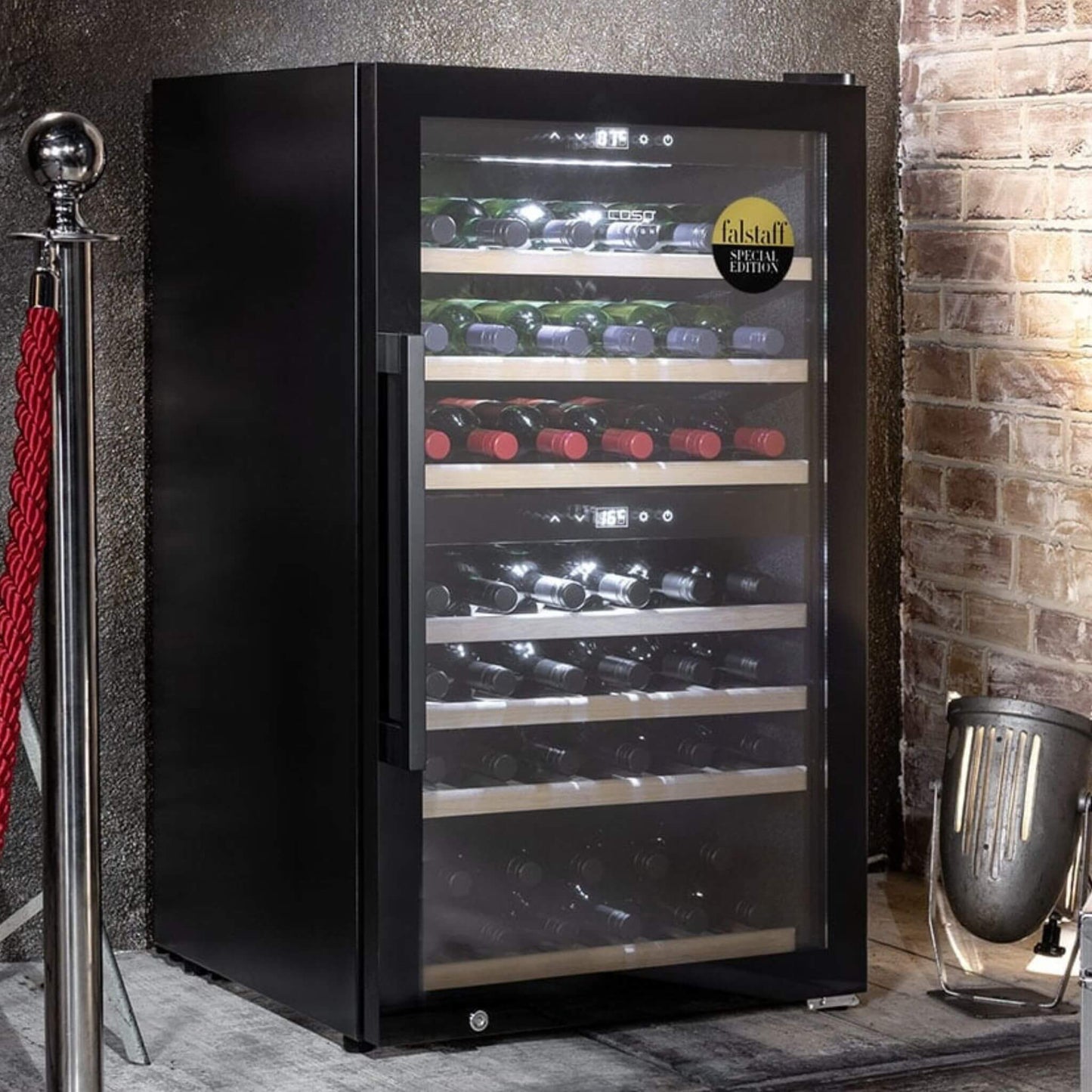 Caso WineExclusive 66 Smart Black - Dual Zone - Freestanding Wine Cooler - 66 Bottles - 600mm Wide