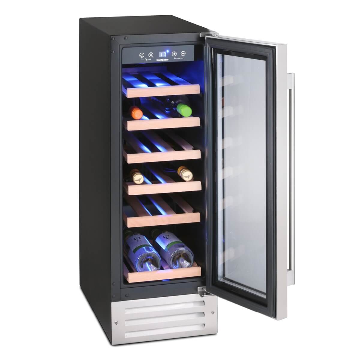 Montpellier WC19X - 19 Bottles - Single Zone - Wine Cooler - 295 mm Wide