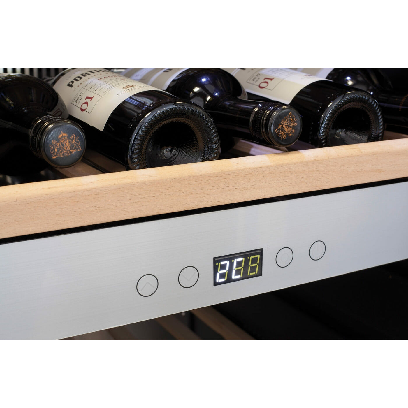 Caso WineComfort 126 Stainless Steel - Dual Zone - Freestanding Wine Cooler - 126 Bottles - 595 mm Wide