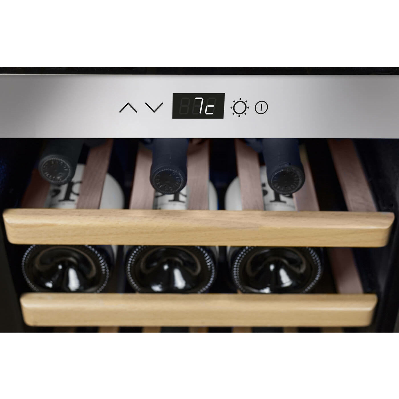 Caso WineComfort 24 Stainless Steel - Dual Zone - Freestanding Wine Cooler - 24 Bottles - 395 mm Wide