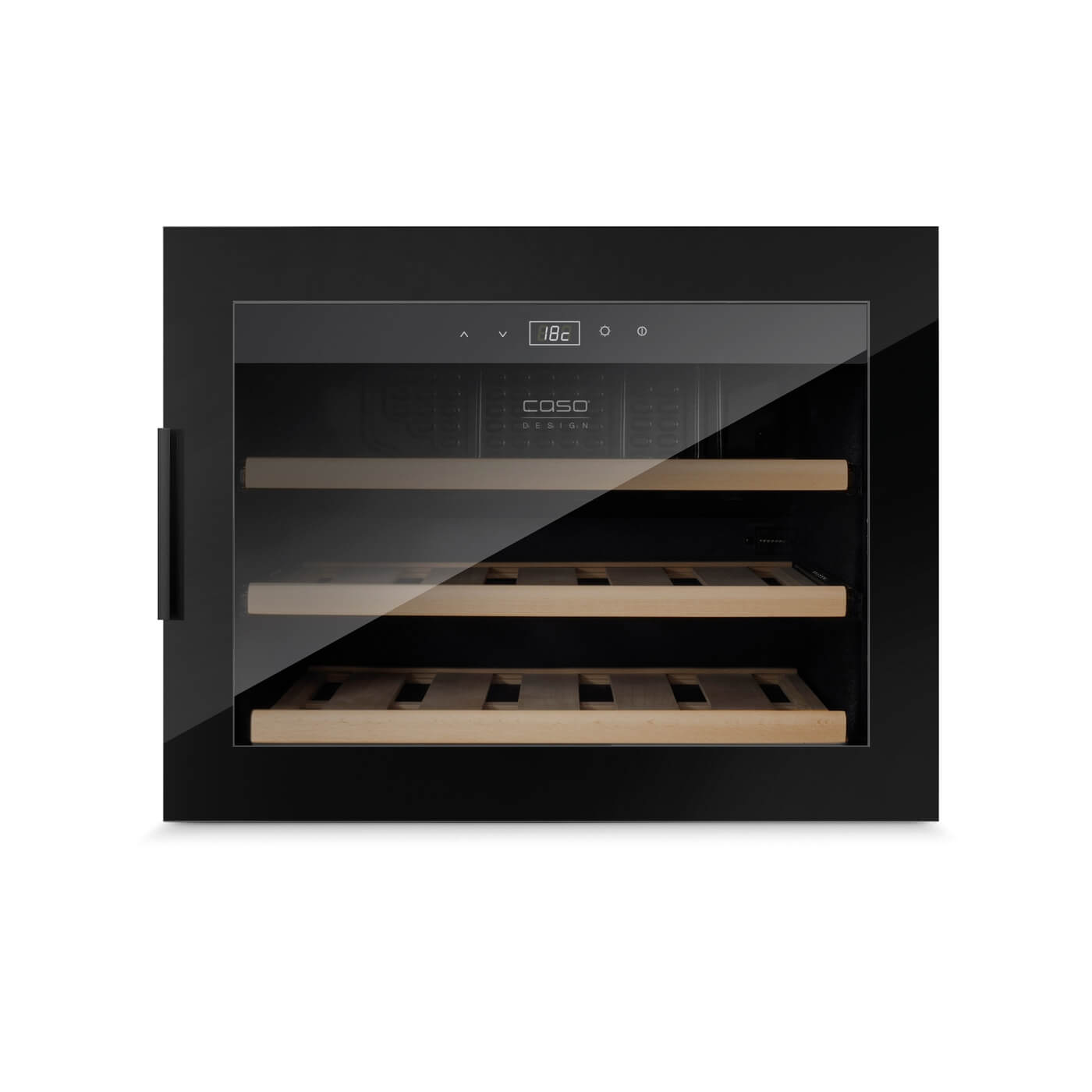 Caso WineSafe 18 EB Black - Single Zone - Built-in Wine Cooler - 18 Bottles - 590 mm Wide