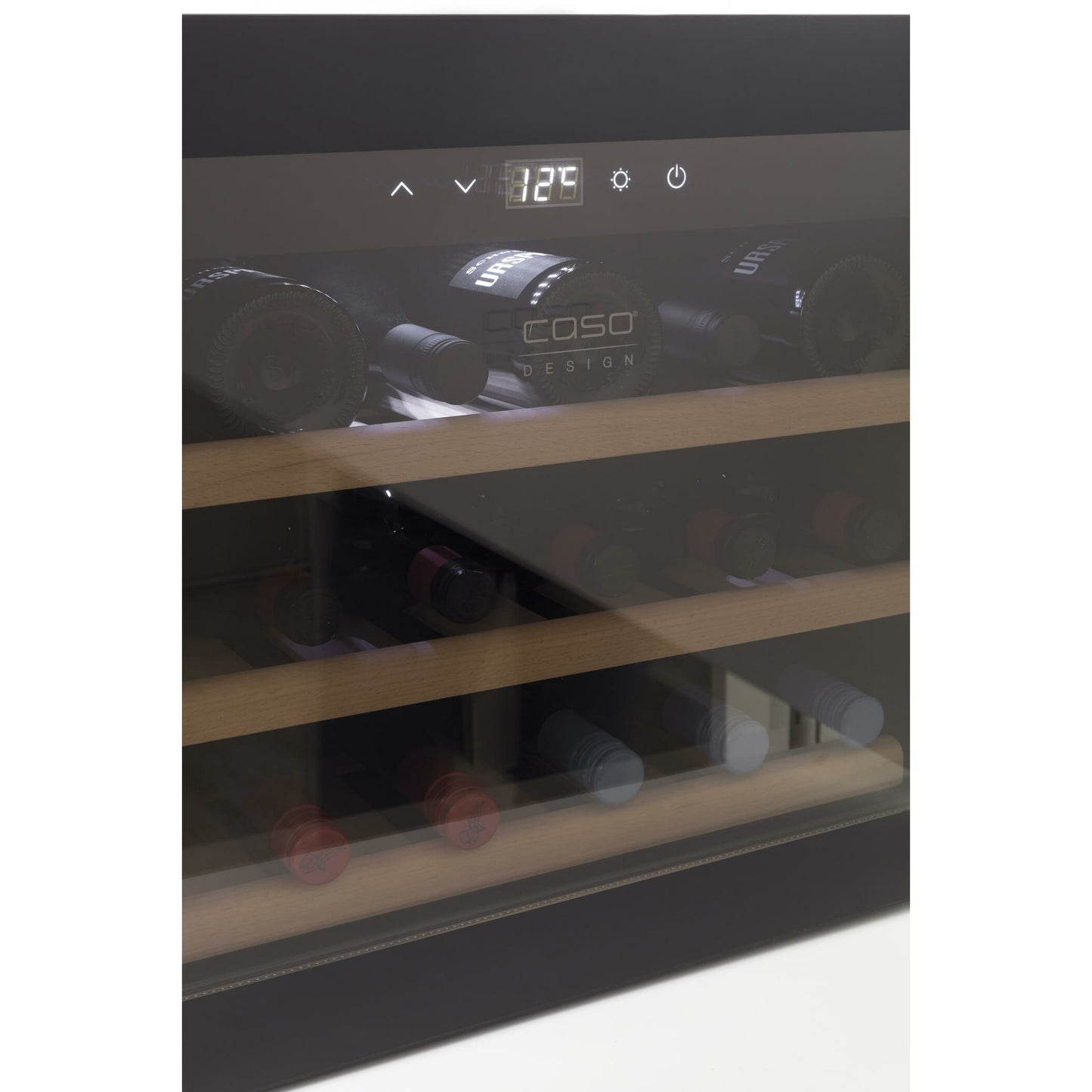 Caso WineSafe 18 EB Black - Single Zone - Built-in Wine Cooler - 18 Bottles - 590 mm Wide