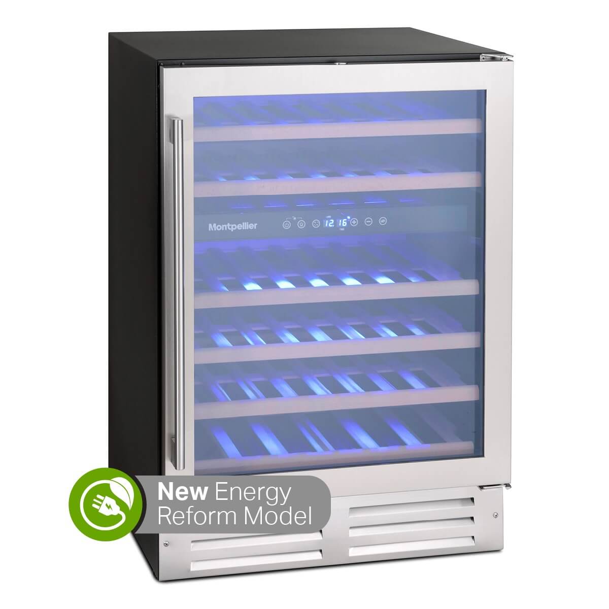 Montpellier WC46X - 46 Bottles - Dual Zone - Built-in & Freestanding Wine Cooler - 595 mm Wide