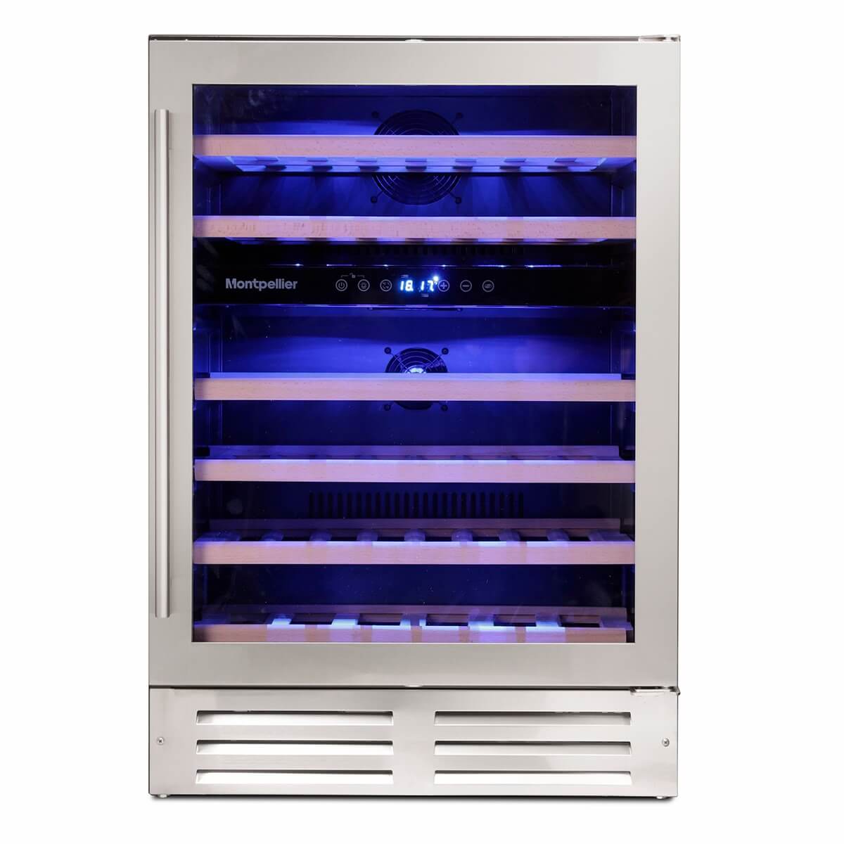 Montpellier WC46X - 46 Bottles - Dual Zone - Built-in & Freestanding Wine Cooler - 595 mm Wide