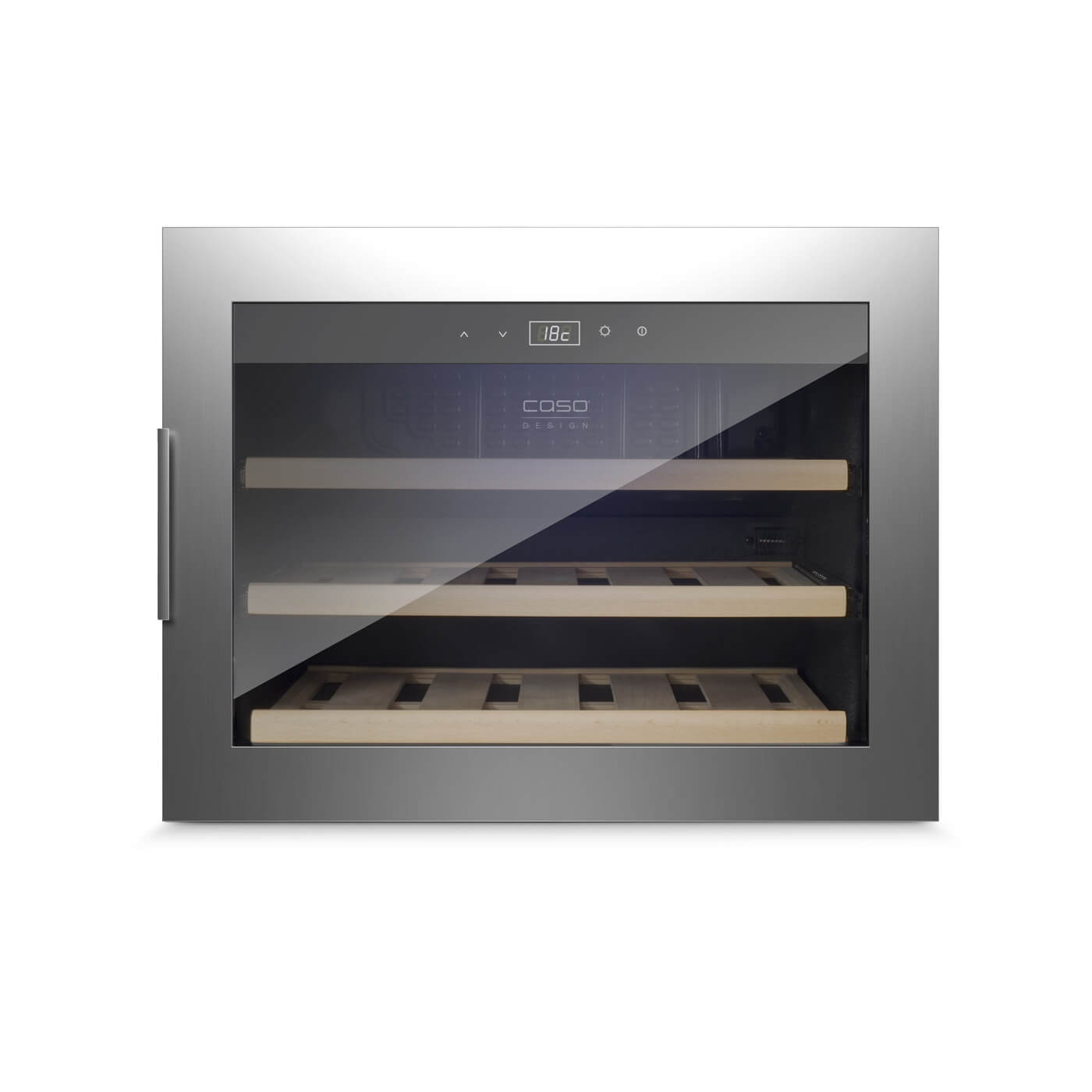 Caso WineSafe 18 EB Inox - Single Zone - Built-in Wine Cooler - 18 Bottles - 590 mm Wide