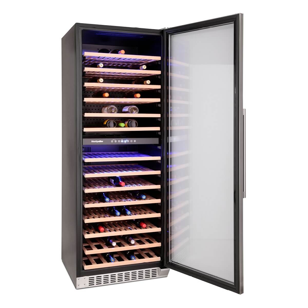 Montpellier WC181X - 181 Bottles - Dual Zone - Freestanding Wine Cooler - 655 mm Wide